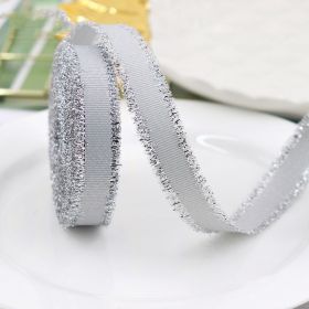 Gift Packaging Wedding Rib Gold And Silver Color Fringe With Bowknot Decorative Baking Ribbon Multicolor (Option: 007-Width 16mm Length 45 MRoll)