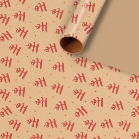 Kraft Paper Creative Gift Box Decorative Paper Santa Claus Snowman Snowflake Wrapping Paper (Option: Letter PZ0478-50x76cm)