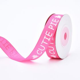 Packing Ribbon Love Pattern Flowers Ribbon Wedding Celebration Decoration Ribbon (Option: Cute PIE 15CM-Cute Pie-15cm Wide 10 Yards Roll)