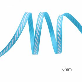 Diagonal Stripe Rib Ribbon Holiday Decoration (Option: blue-100 Yards)