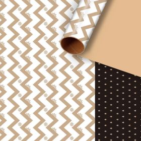 Kraft Paper Creative Gift Box Decorative Paper Santa Claus Snowman Snowflake Wrapping Paper (Option: PZ0264-50x76cm)