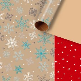 Kraft Paper Creative Gift Box Decorative Paper Santa Claus Snowman Snowflake Wrapping Paper (Option: PZ0263-50x76cm)
