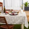 Outdoor Patio Table Decor Tablecloth with Zipper 60 Inch Round