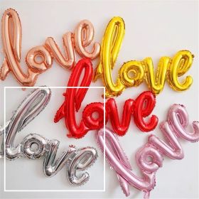 43-inch One-piece Love Balloon Aluminum Film Letter Balloon (Option: 18inch silver-LOVE)
